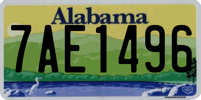 AL license plate 7AE1496