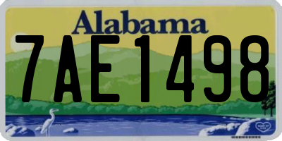 AL license plate 7AE1498