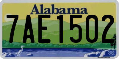 AL license plate 7AE1502