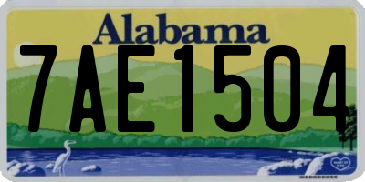 AL license plate 7AE1504