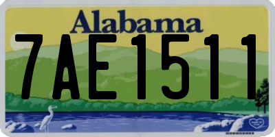 AL license plate 7AE1511