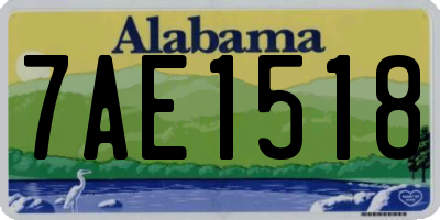 AL license plate 7AE1518