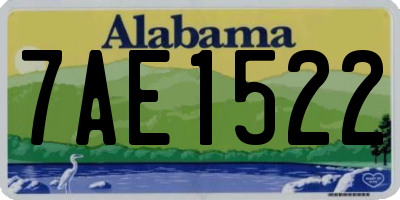 AL license plate 7AE1522
