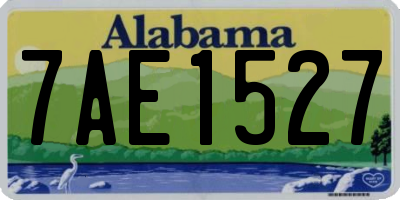 AL license plate 7AE1527