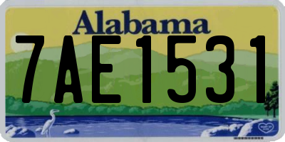 AL license plate 7AE1531