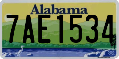 AL license plate 7AE1534