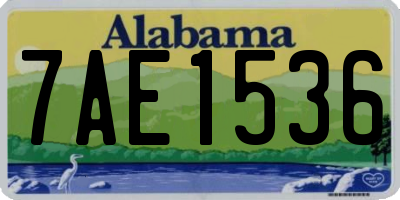 AL license plate 7AE1536