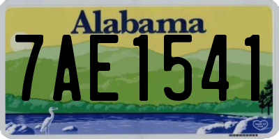 AL license plate 7AE1541