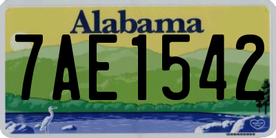 AL license plate 7AE1542
