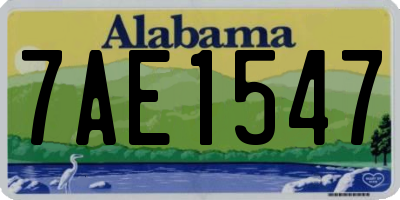 AL license plate 7AE1547