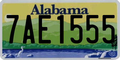 AL license plate 7AE1555