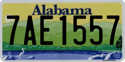 AL license plate 7AE1557