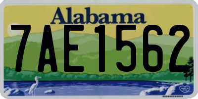 AL license plate 7AE1562