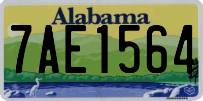 AL license plate 7AE1564