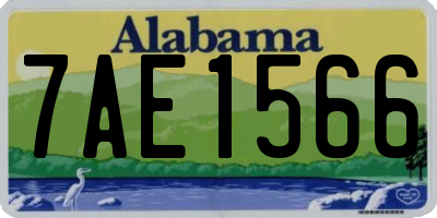 AL license plate 7AE1566