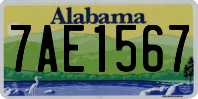 AL license plate 7AE1567