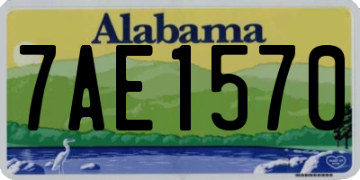 AL license plate 7AE1570