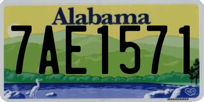 AL license plate 7AE1571