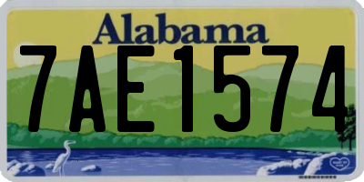 AL license plate 7AE1574