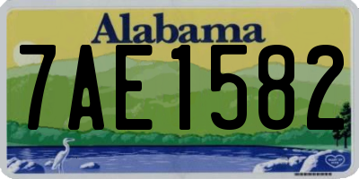 AL license plate 7AE1582