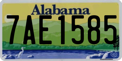 AL license plate 7AE1585