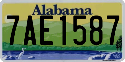 AL license plate 7AE1587