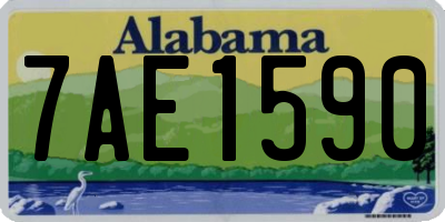 AL license plate 7AE1590
