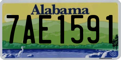 AL license plate 7AE1591