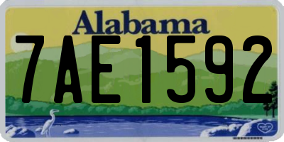AL license plate 7AE1592