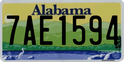 AL license plate 7AE1594