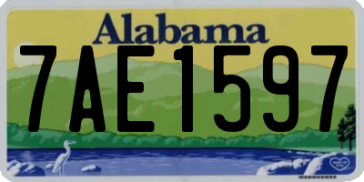 AL license plate 7AE1597