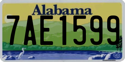 AL license plate 7AE1599