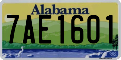 AL license plate 7AE1601