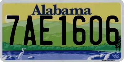 AL license plate 7AE1606