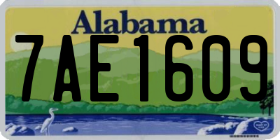 AL license plate 7AE1609