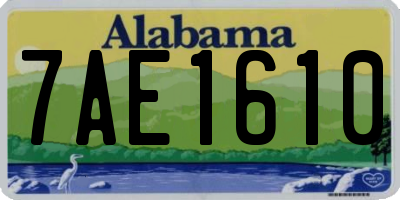 AL license plate 7AE1610