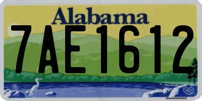 AL license plate 7AE1612