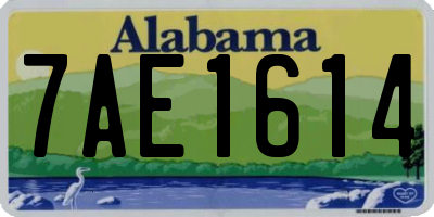 AL license plate 7AE1614
