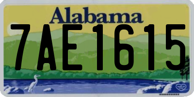 AL license plate 7AE1615