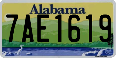 AL license plate 7AE1619