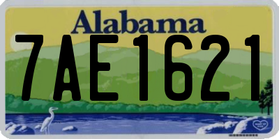AL license plate 7AE1621