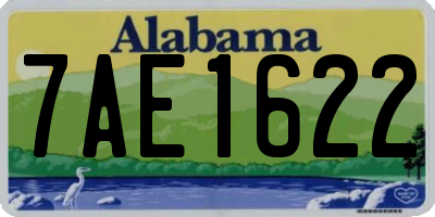 AL license plate 7AE1622