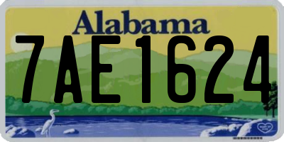 AL license plate 7AE1624