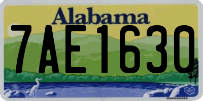 AL license plate 7AE1630