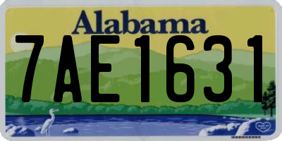AL license plate 7AE1631