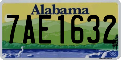 AL license plate 7AE1632