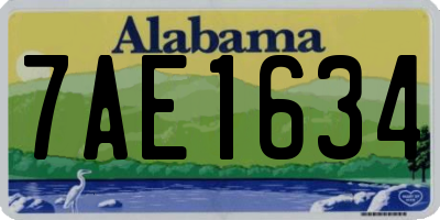 AL license plate 7AE1634