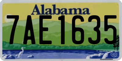 AL license plate 7AE1635