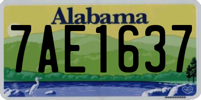 AL license plate 7AE1637
