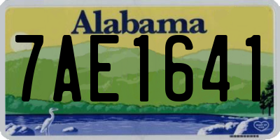 AL license plate 7AE1641